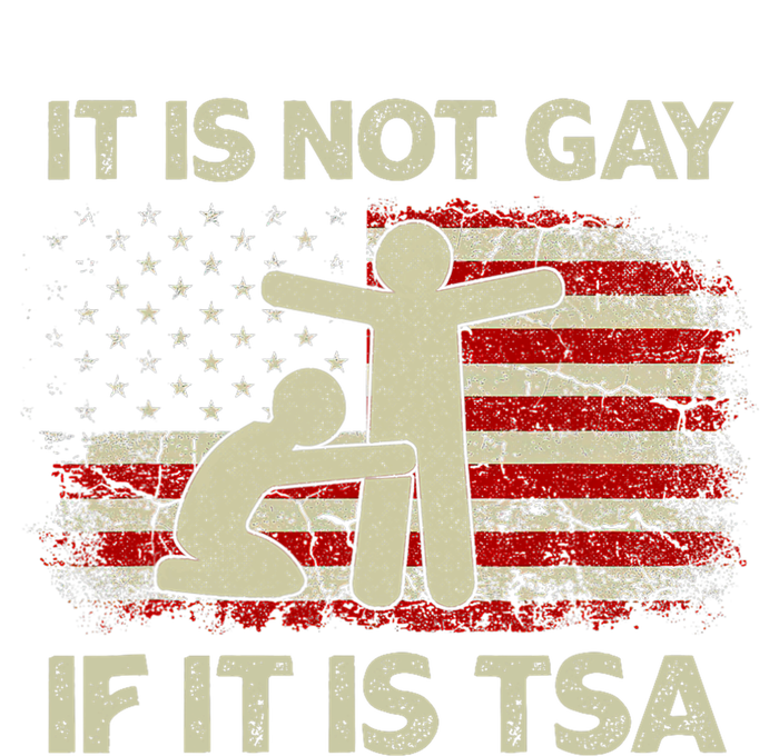 It Is Not Gay If It Is Tsa Security Vintage Usa Flag Toddler Fine Jersey T-Shirt