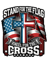 Stand The Flag And Cross Faith American Christian Cool Gift T-Shirt