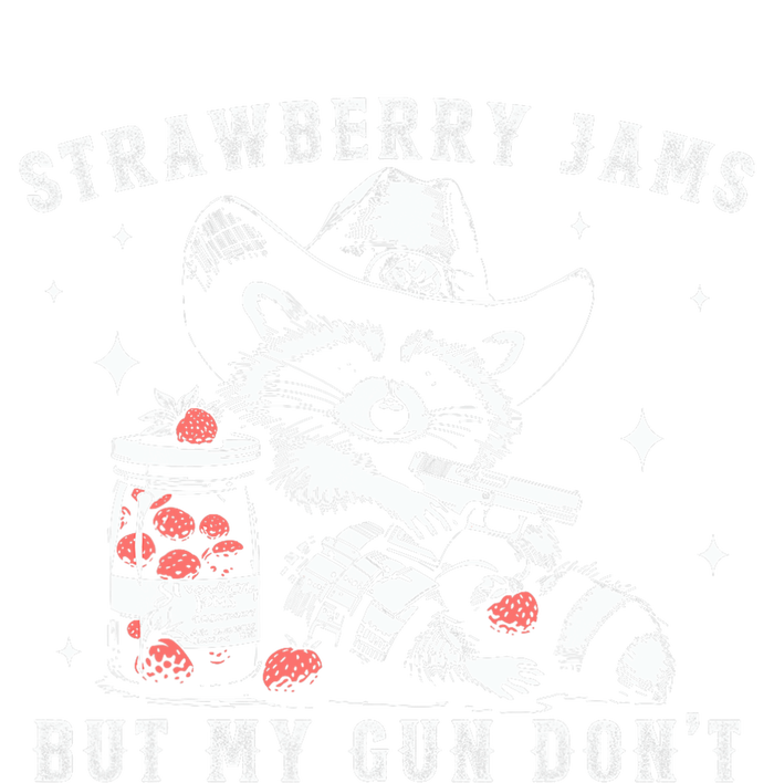 Strawberry Jams But My Gun Dont Raccoon Feral Silly Unhinged Tie-Dye Long Sleeve Shirt