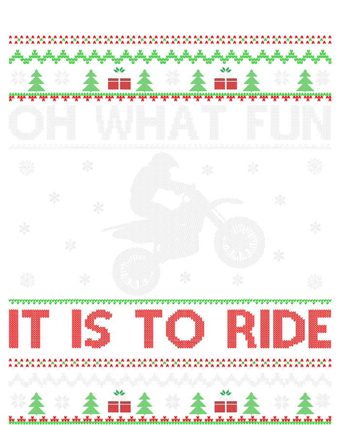 Oh What Fun It Is To Ride Xmas Ugly Motocross Christmas Cooling Performance Crew T-Shirt