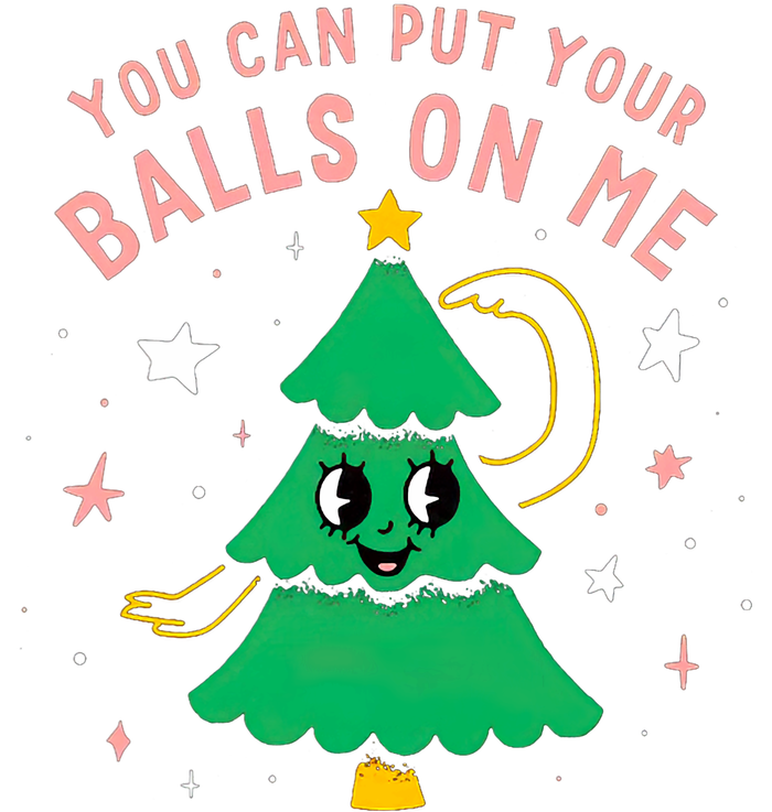 You Can Put Your Balls On Me Christmas Tree Mesh Reversible Basketball Jersey Tank