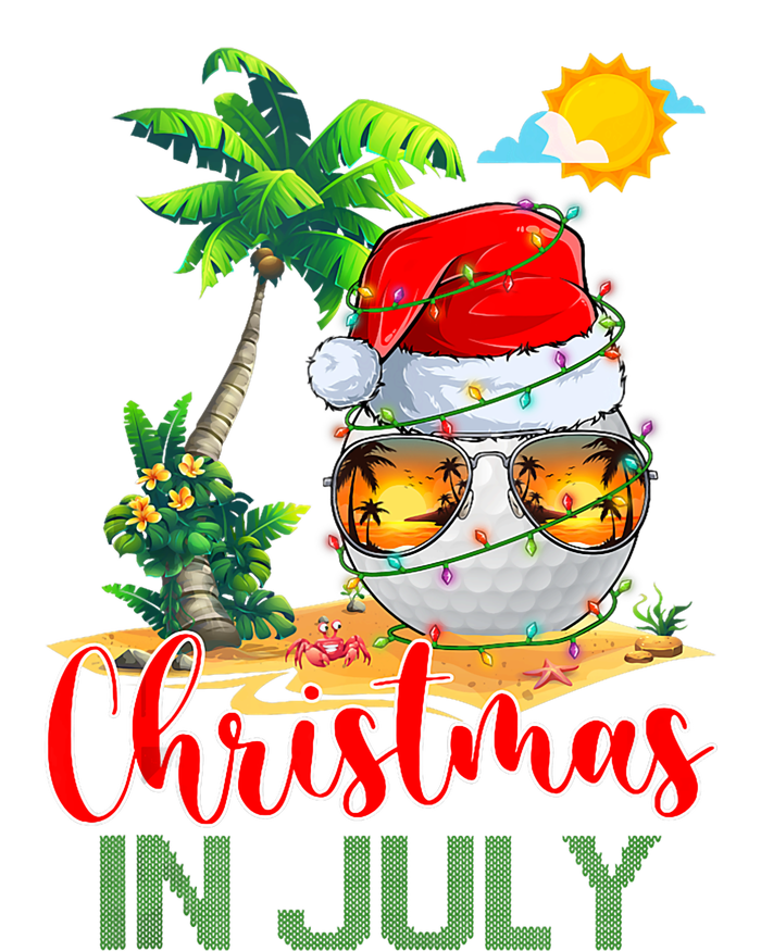 Santa Golf Ball Sunglasses & Xmas Lights Christmas In July Tank Top Cooling Performance Crew T-Shirt