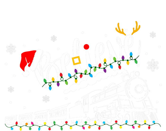 Believe Train Christmas North Pole Family Xmas Tote Bag