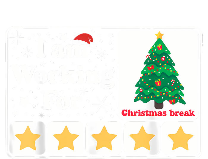 Christmas 5 Stars Xmas Tree IM Working For Chirstmas Break Tank Top