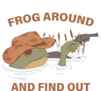 Frog Around And Find Out Funny Frog Cowboy Kids Hoodie