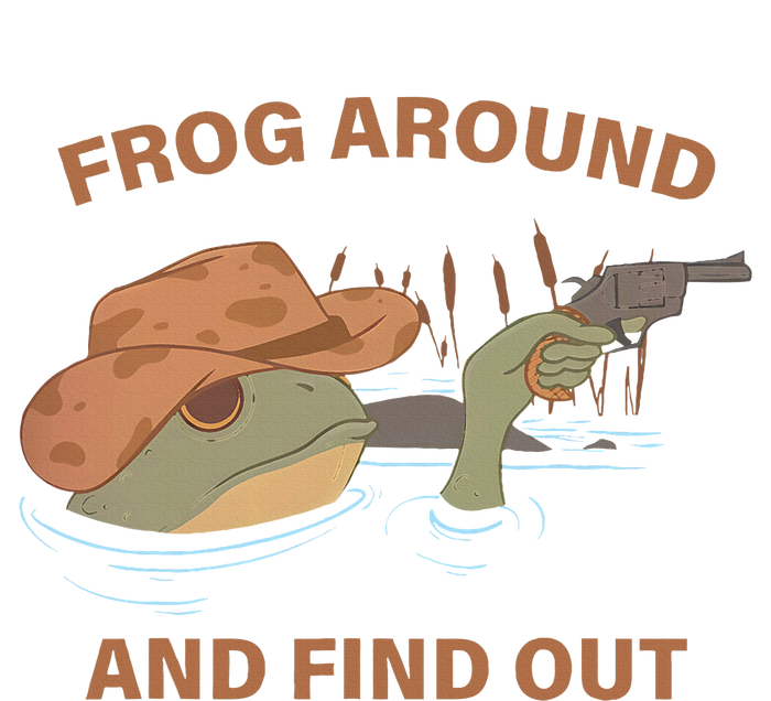 Frog Around And Find Out Funny Frog Cowboy Kids Hoodie