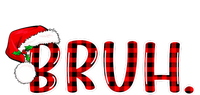 Bruh Funny Christmas Plaid Teens Xmas Pajamas Cooling Performance Crew T-Shirt