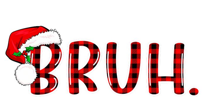 Bruh Funny Christmas Plaid Teens Xmas Pajamas Cooling Performance Crew T-Shirt