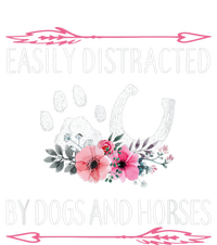 Easily Distracted By Dogs And Horses Riding Gift T-Shirt