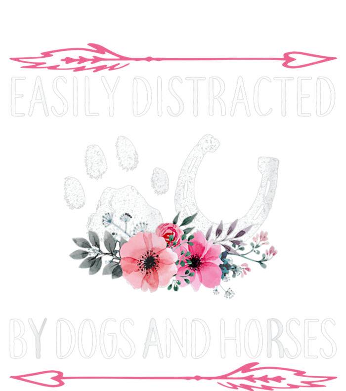 Easily Distracted By Dogs And Horses Riding Gift T-Shirt