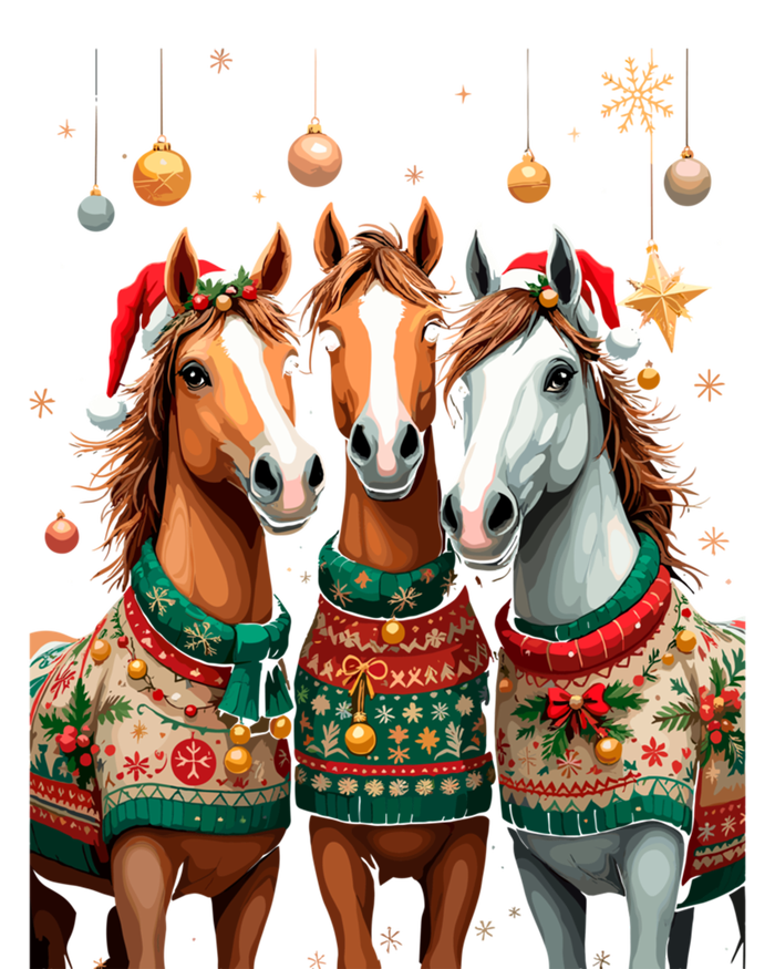 Horses Ugly Sweters Christmas Xmas Horse Lover Horse Meaningful Gift T-Shirt