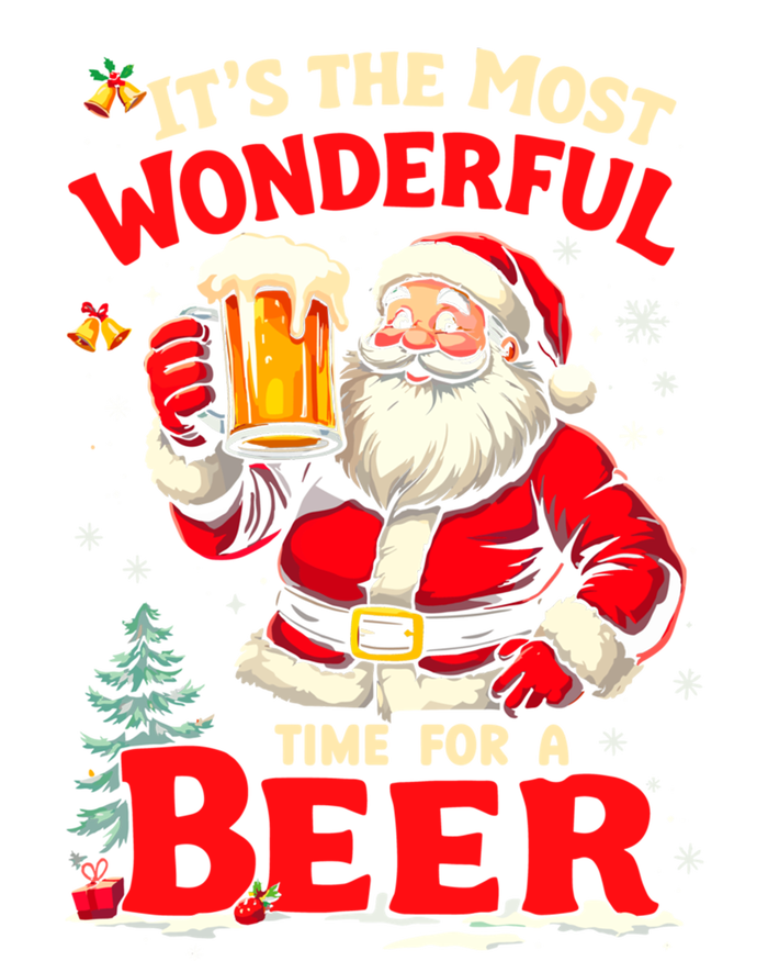 ItS The Most Wonderful Time Beer Santa Christmas Gift Women's T-Shirt