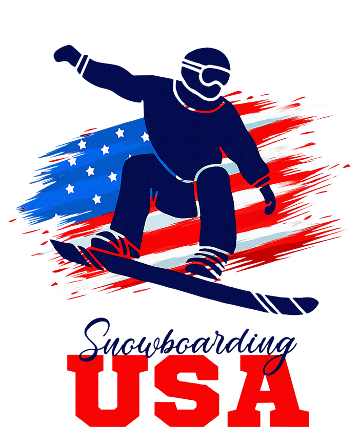 Snowboarding Usa Team American Flag Snowboard Sport Lover T-Shirt