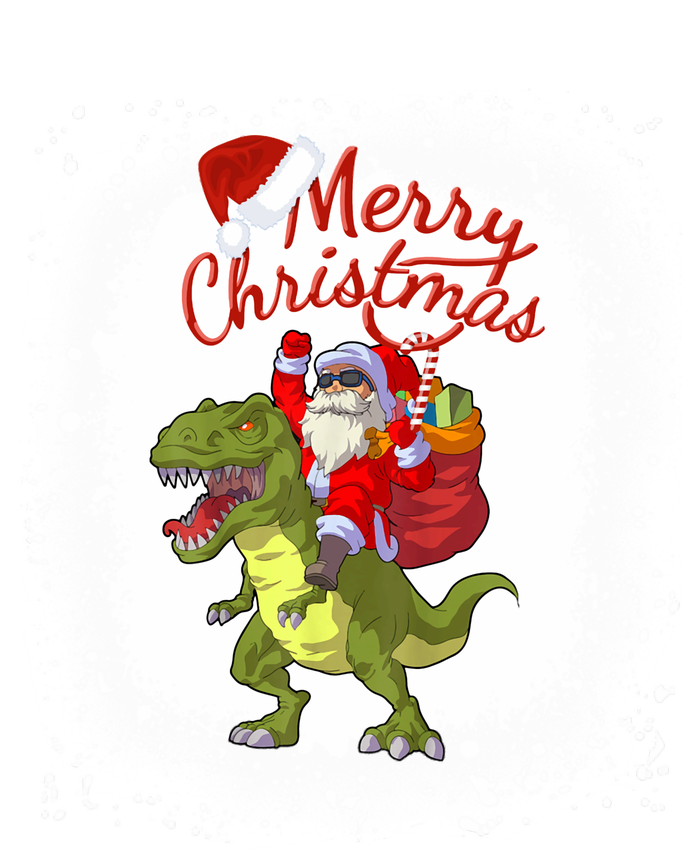 Santa Riding Dinosaur Xmas Mery Christmas Long Sleeve T-Shirt