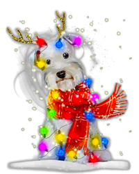 Schnauzer Reindeer Christmas Lights Tree Dog Scarf Xmas Snow Tank Top