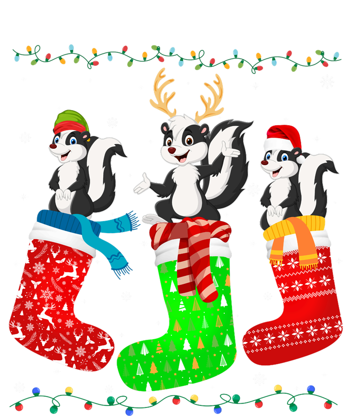 Skunk In Xmas Socks Funny Holiday Ugly Sweater Christmas Long Sleeve Sweatshirt