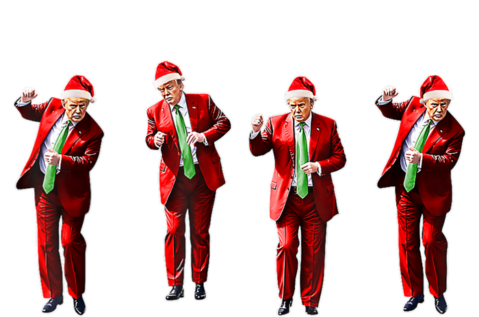 Funny Trump Dance Santa Hat Christmas Xmas Pajamas Holiday Sweatshirt