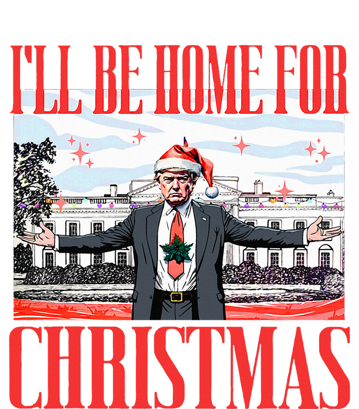 ILl Be Home For Christmas Santa Funny Trump Xmas Pajamas Canvas