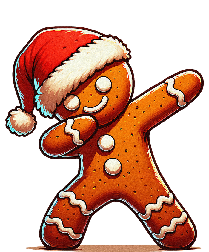 Christmas Gingerbread Man Dabbing Santa Xmas Funny Gift Long Sleeve Pajama Set