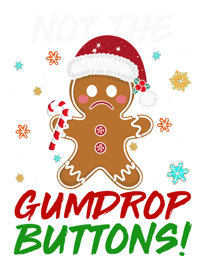 Gingerbread Man Santa Hat Not The Gumdrop Button Christmas T-Shirt