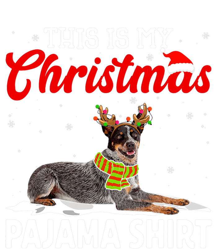 This Is My Christmas Pajama Australian Cattle Dog High Crown Mesh Back Trucker Hat