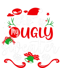 This Is My Ugly Sweater Funny Christmas Xmas Holiday Women's Knotted Racerback Tank