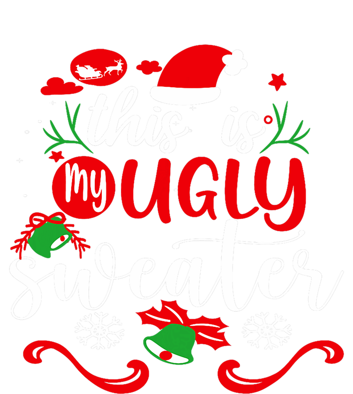 This Is My Ugly Sweater Funny Christmas Xmas Holiday Women's Knotted Racerback Tank