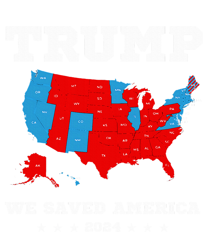 Trump 2024 We Saved America Map Of 2024 Election T-Shirt