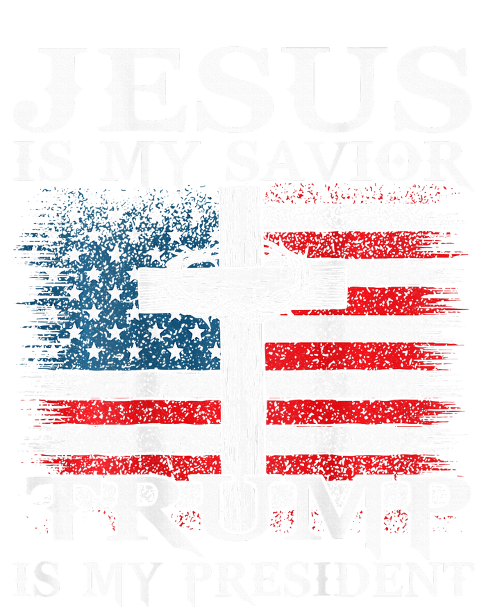 Jesus Is My Savior Trump Is My President American Flag 2side Snapback Five-Panel Rope Hat