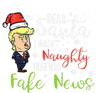 Christmas Trump Dear Santa Fake News Funny Xmas Women's Racerback Cropped Tank