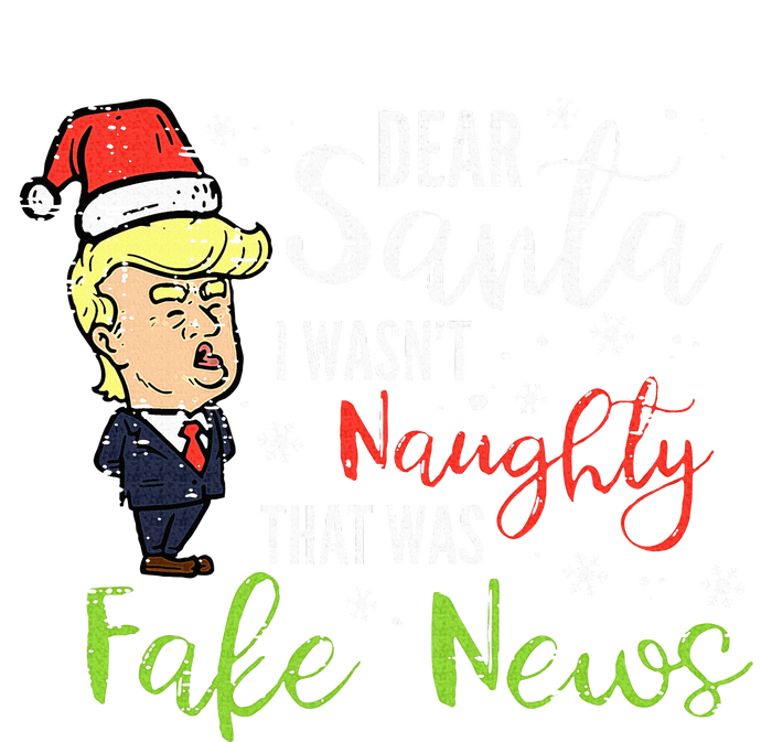 Christmas Trump Dear Santa Fake News Funny Xmas Women's Racerback Cropped Tank