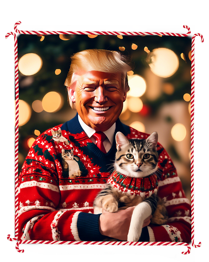 Funny Trump Christmas Sweater For Cat Lovers Sweatshirt