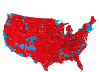 Election 2024 Results Map Trump Wins Counties T-Shirt