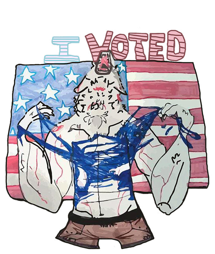 I Voted Werewolf Funny Tall Hoodie