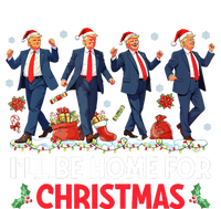 ILl Be Home For Christmas Santa Trump Women's Long Sleeve Flannel Pajama Set 