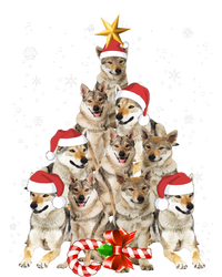 Wolfs Tree Christmas Sweater Xmas Pet Animal Wolf Lover Gift Long Sleeve Flat Bill Trucker Hat