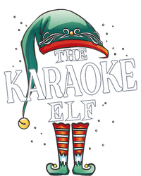 Karaoke Elf Christmas Group Xmas Pajama Party Vneck Canvas