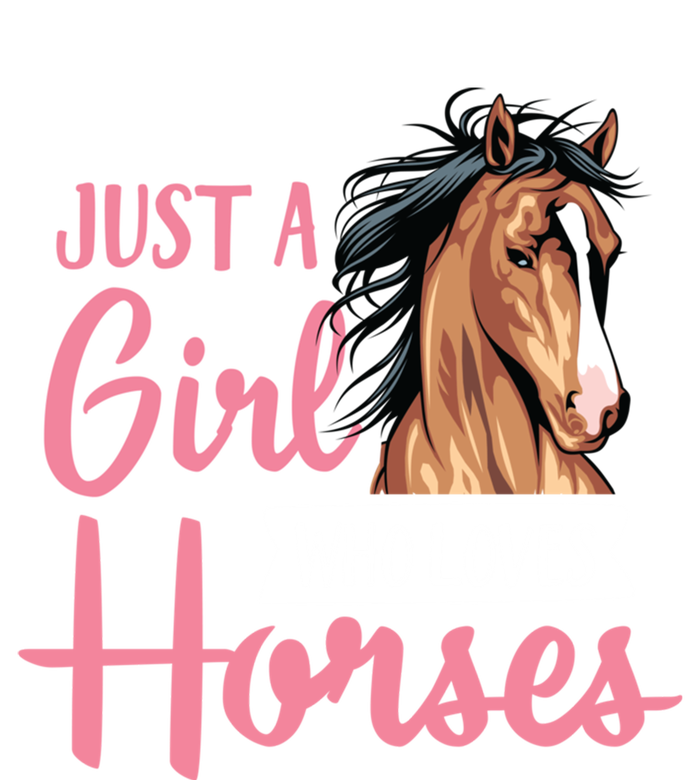 Just A Who Loves Horses Cute Horseback Riding Lesson Gift Tall T-Shirt