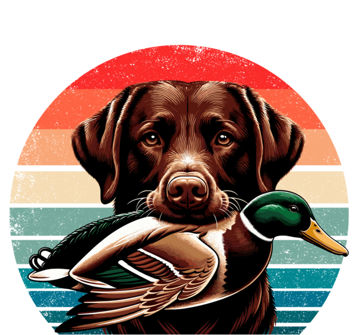 Labrador Retriever With Mallard Duck Hunting Gift Ladies Long Sleeve Shirt