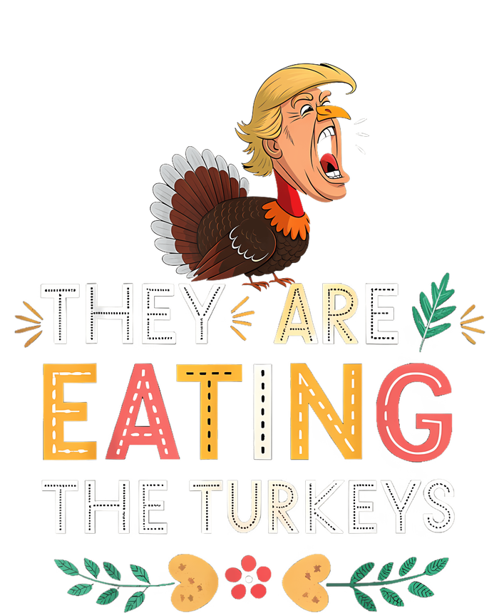 They Are Eating The Turkeys Funny Thankgiving Turkey Enza Ladies Jersey Colorblock Tee