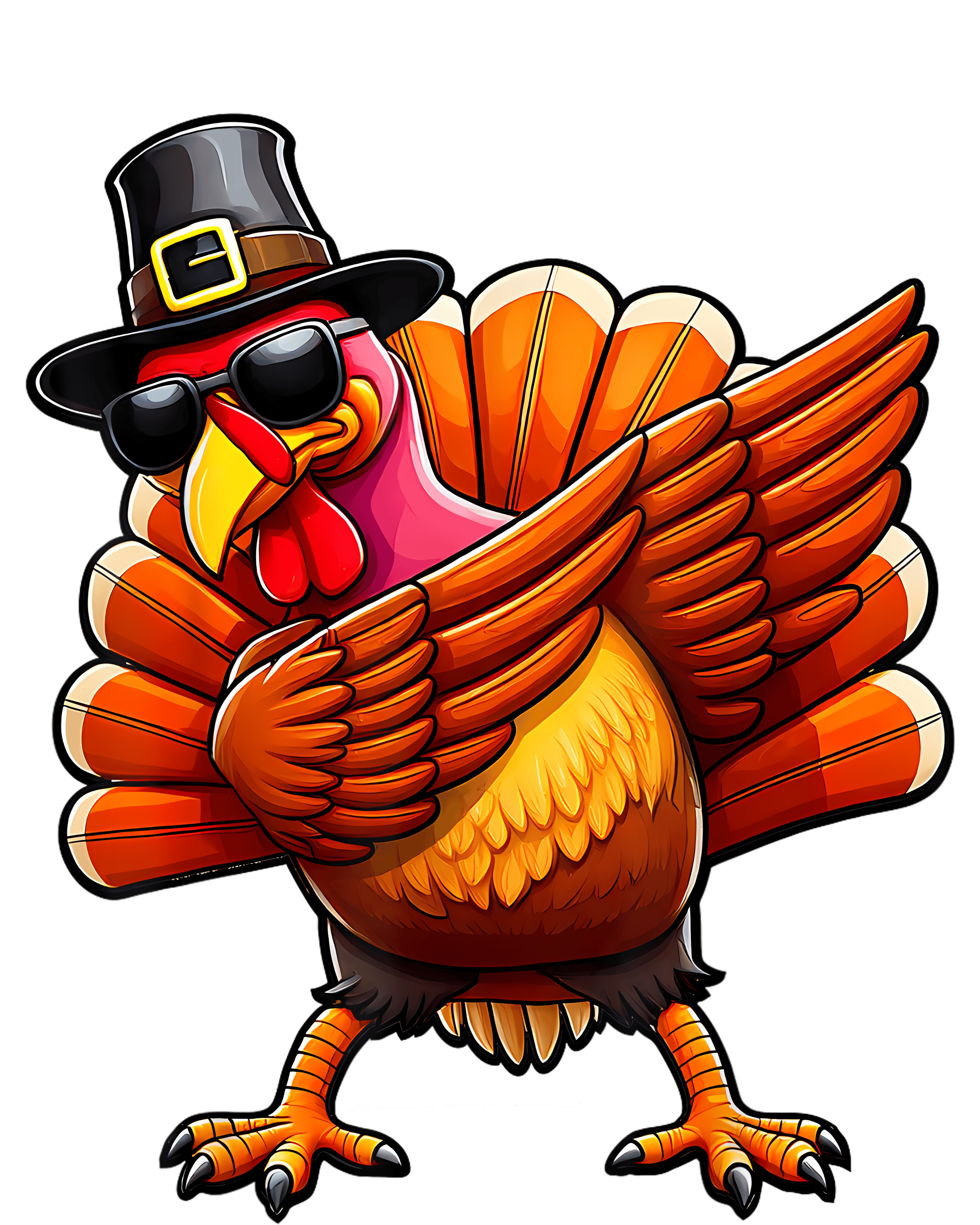 Thanksgiving Day Dabbing Turkey Pilgrim Funny Dab Legacy Cool Fit Booney Bucket Hat