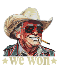 Western Trump Cowboy We Won American Flag Cowboy Hat T-Shirt