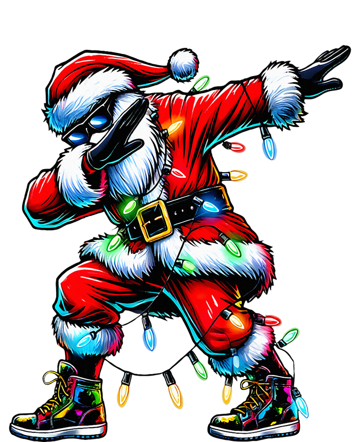 Dabbing Santa Xmas Lights Premium Hoodie