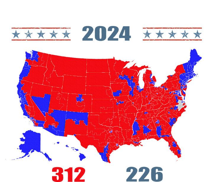 2024 Electoral Map Trump 312 Red 2024 Election Results Map Women's Flannel Pajama Set