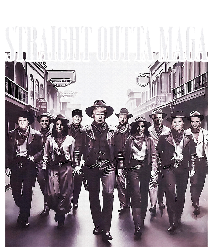 Straight Outta Maga Funny Trump 2024 Sustainable Bucket Hat