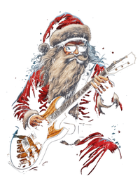 Rock Guitar Santa Claus Playing Guitar Funny Christmas Gift Mesh Reversible Basketball Jersey Tank