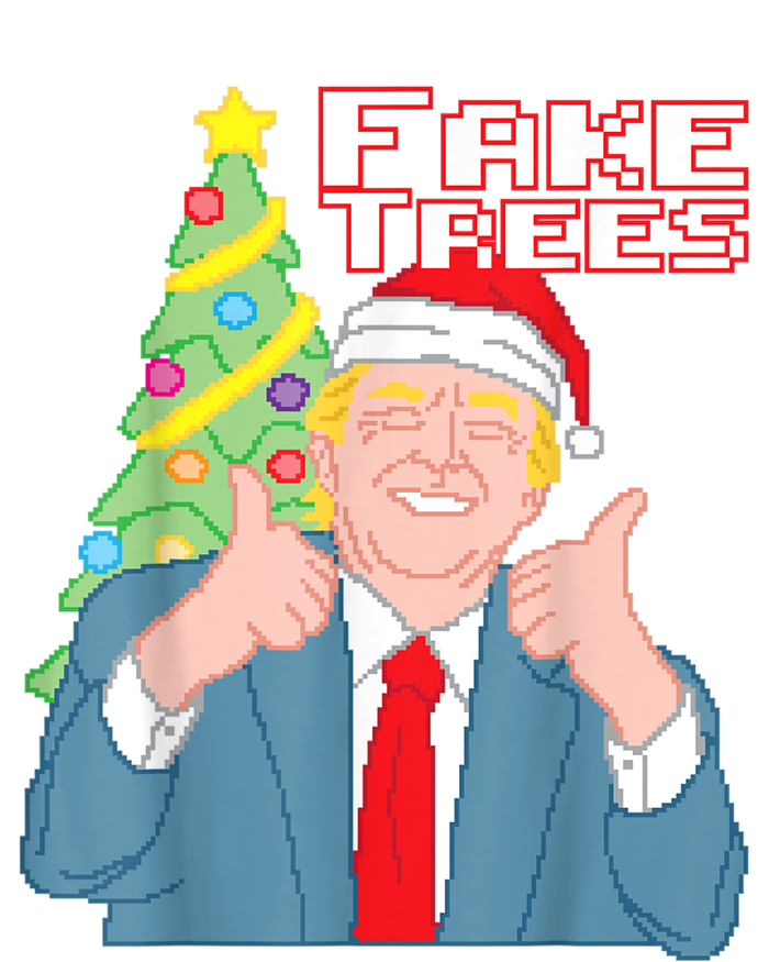 Fake Trees Us President Donald Trump Ugly Christmas Tank Top