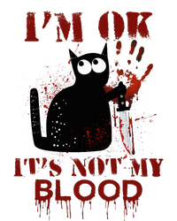 IM Ok ItS Not My Blood Black Cat Knife Microfiber Hand Towel