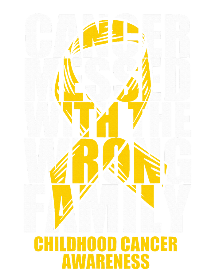 Childhood Cancer Messed With The Wrong Family Ribbon Gift Snapback Five-Panel Rope Hat