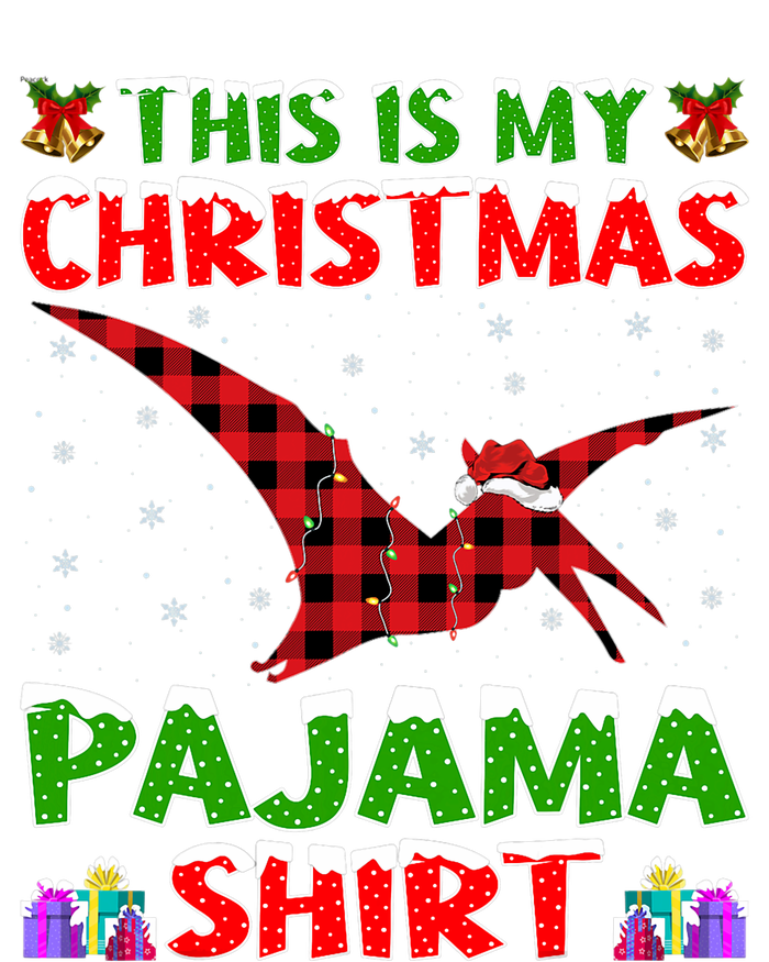 Xmas Santa Hat This Is My Pterodactyl Christmas Pajama Tall T-Shirt